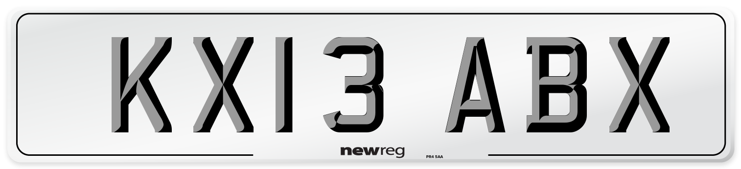 KX13 ABX Number Plate from New Reg